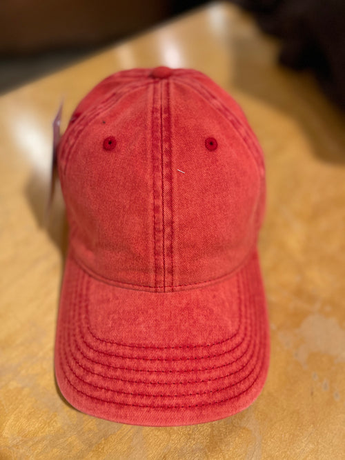 Vintage Wash Cap In Red