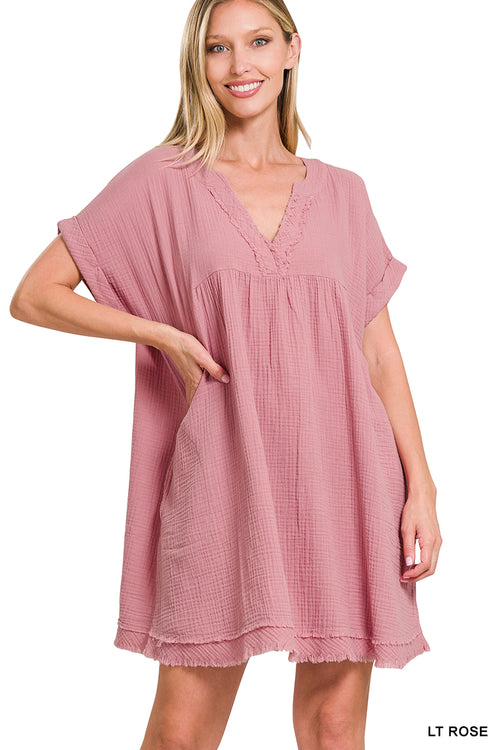 Quenched Cover Up Dress In Rose