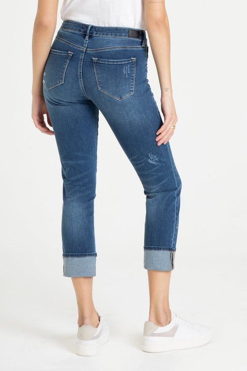 Holton High Rise Cuffed Slim Straight Jean