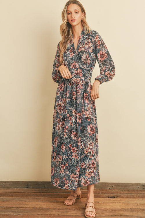 Meadow Muse Midi Wrap Dress