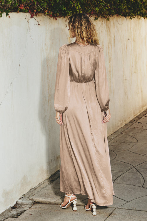 Satin Sparkle Maxi Dress