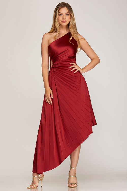 Goddess Dress In Wine