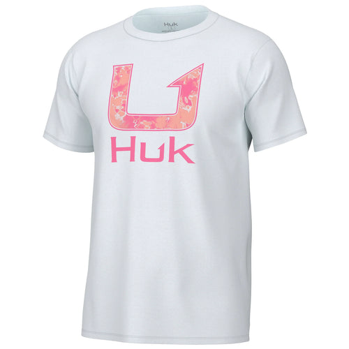 HUK Mens Logo Graphic Tee in White