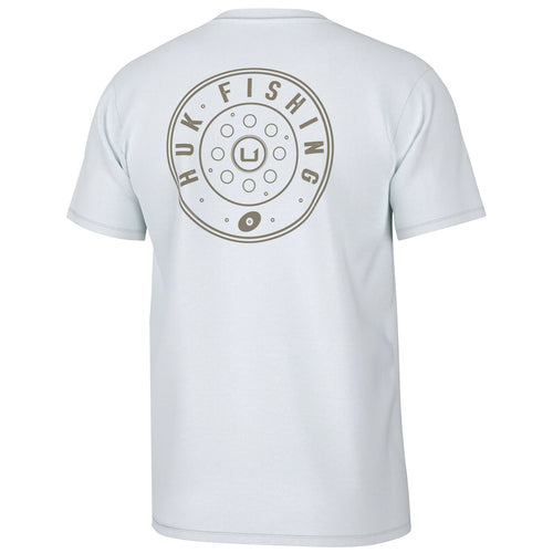 HUK Mens Reel Graphic Tee In White