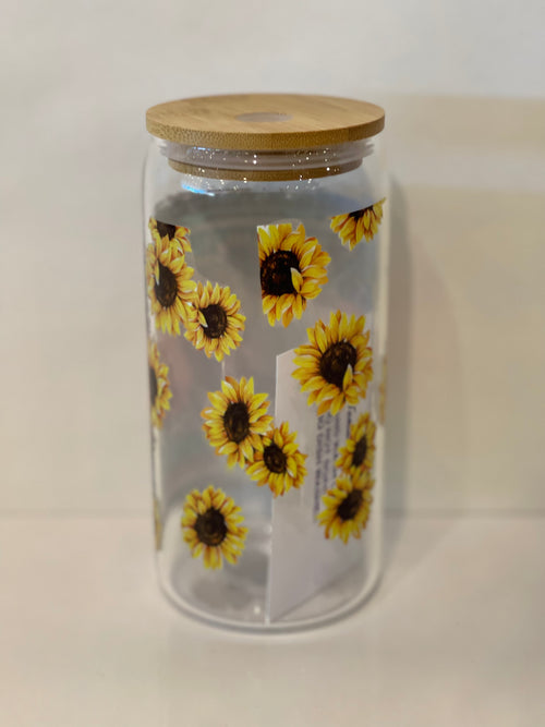 Sunflower Cow Glass Daria Cup