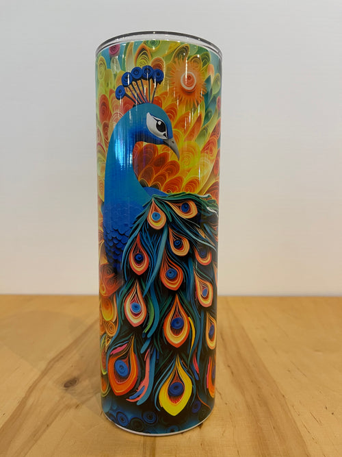 Bright Peacock Daria Tumbler Cup