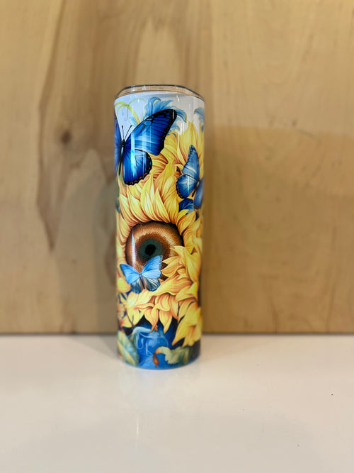 Blue Butterfly Daria Tumbler Cup