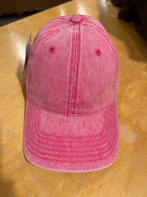 Vintage Wash Cap In Pink