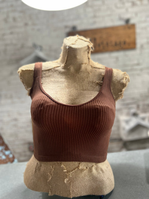Jesse Crop Top in Brown