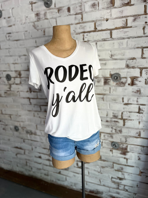 Rodeo Y'all T-shirt in White