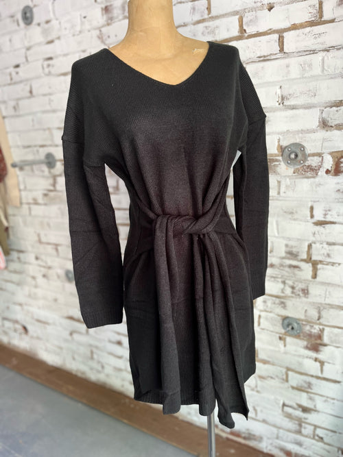 Swanson Sweater Dress in Black