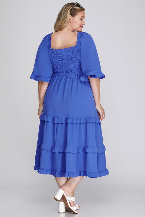 Beach Breeze Dress In Royal Blue