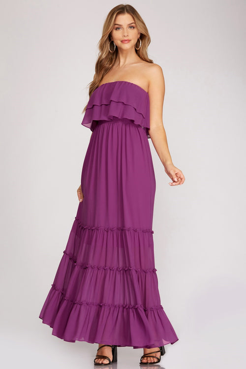 Byron Maxi Dress in Purple