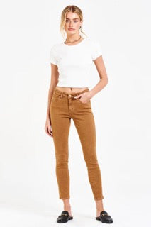 Solly High Rise Skinny Jeans in Caramel