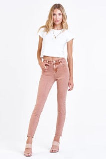 Solly High Rise Skinny Jeans in Rust