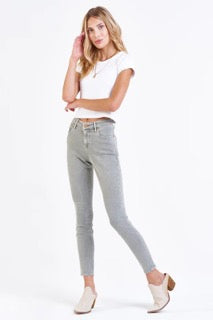 Solly High Rise Skinny Jeans in Sage