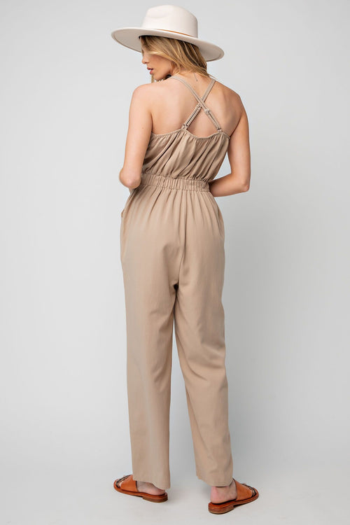 Latte Button Pantsuit