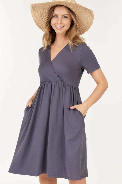 Serena Soft Dress in Charcoal