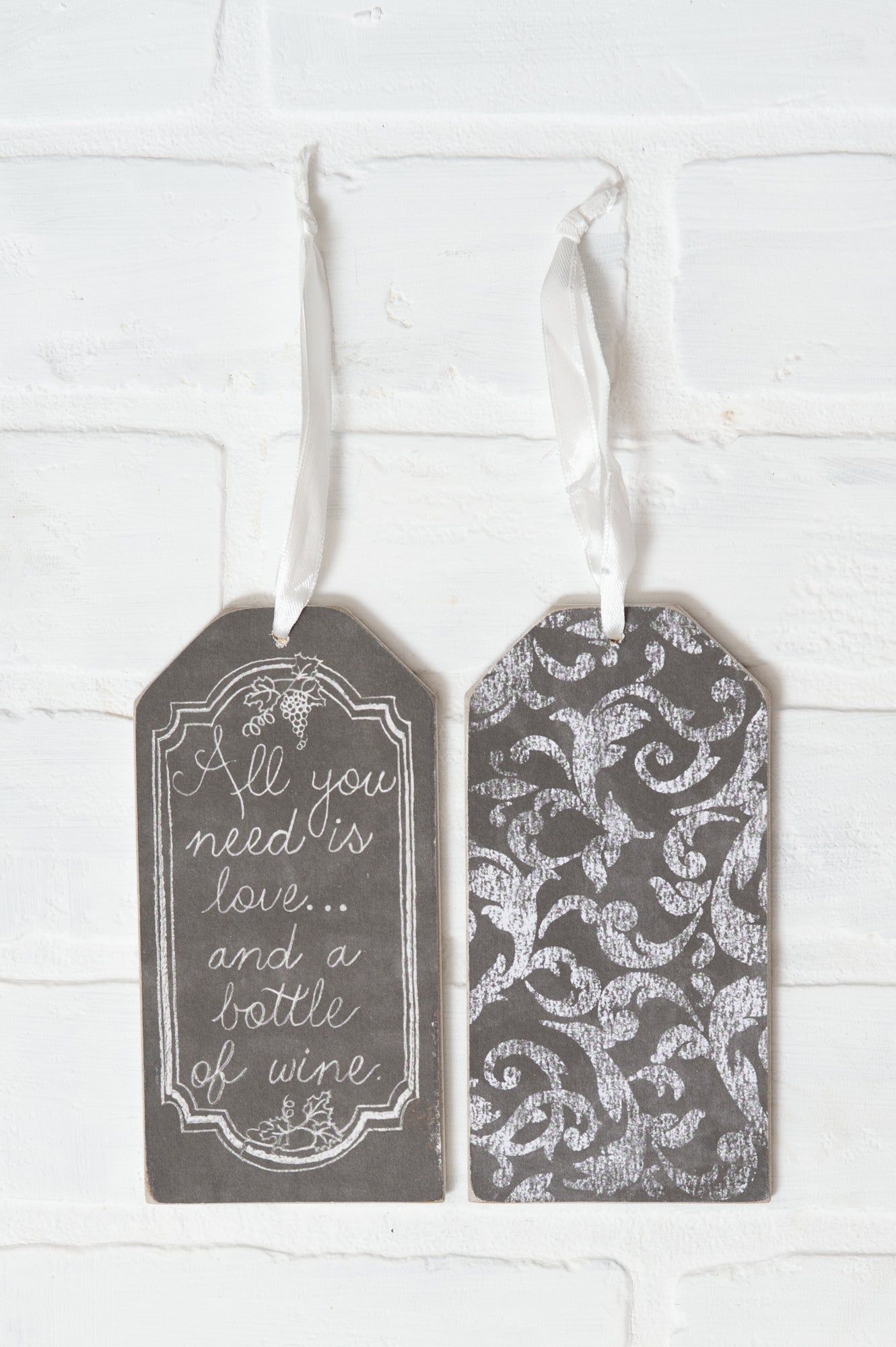All You Need Is Love and wine bottle tag