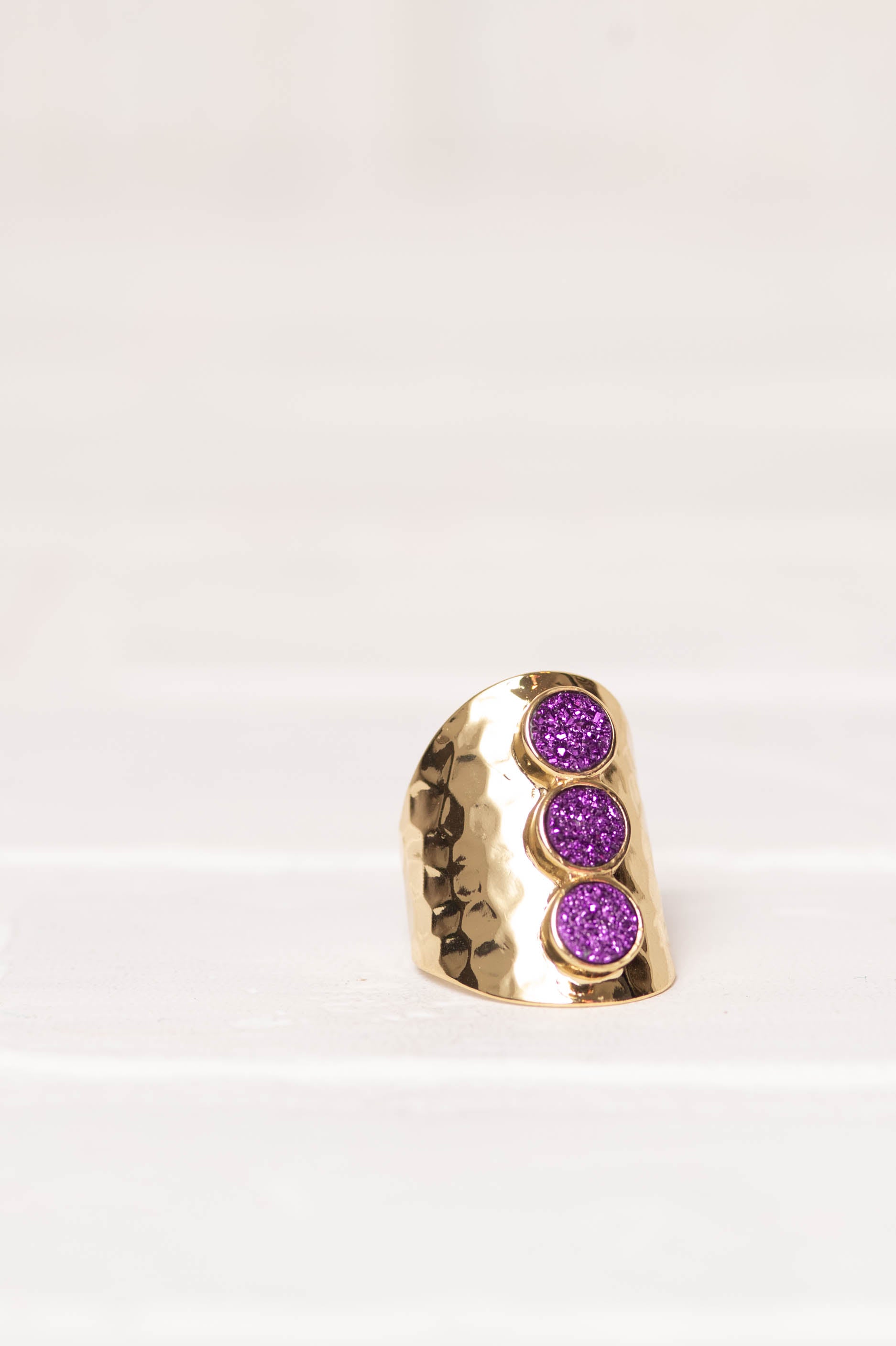 Passion Chunk Ring in Deep Purple