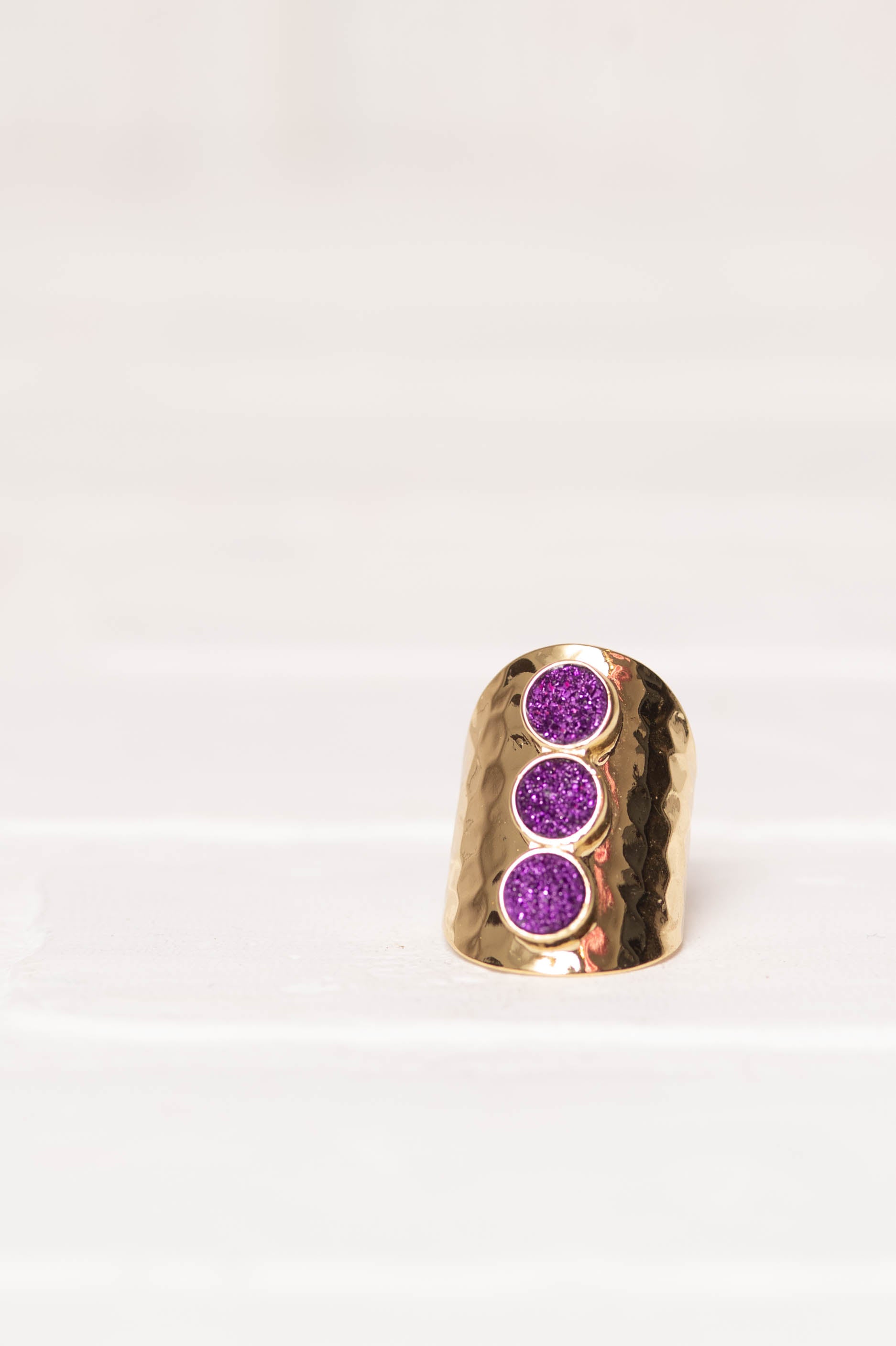Passion Chunk Ring in Deep Purple