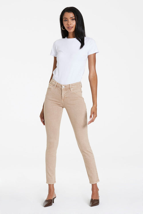 Solly High Rise Ankle Skinny Jean in Tan