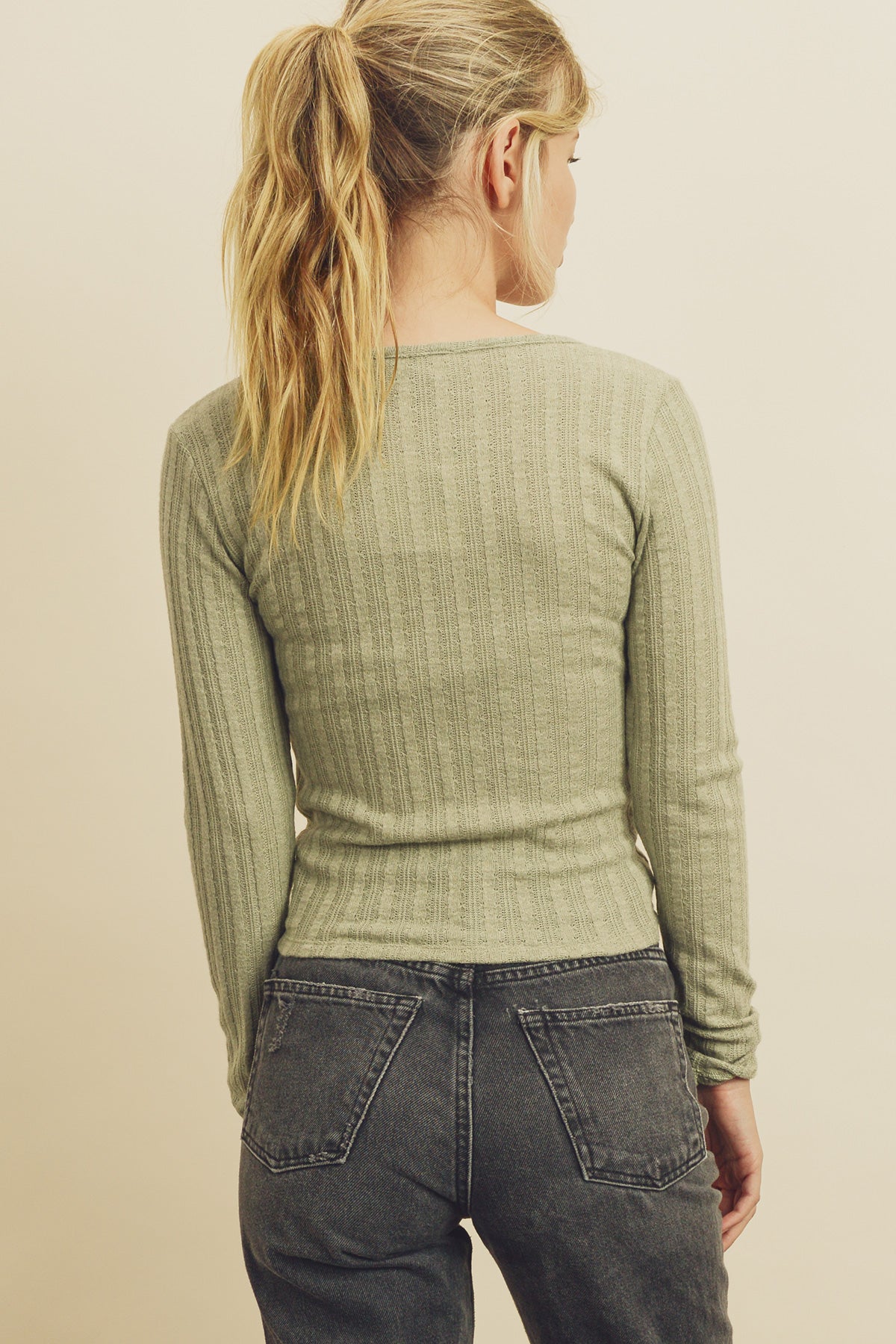 Emma Gathered Top in Sage