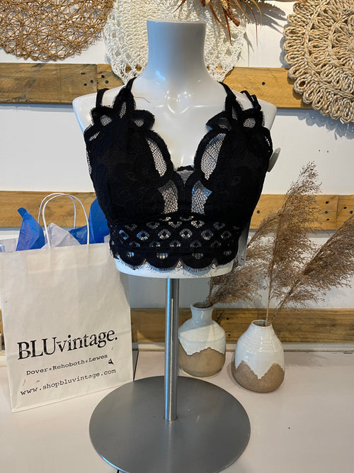 Crochet Lace Bralette - Black – Olive Branch Boutique