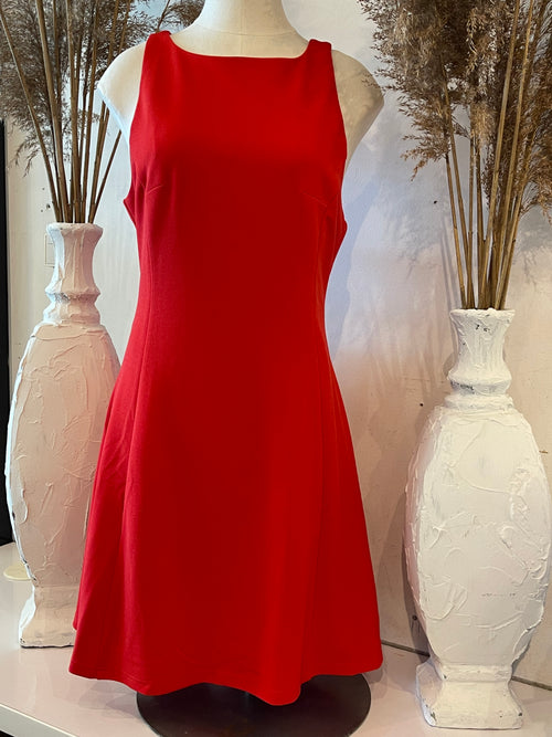 Slogan A-Line dress in Red