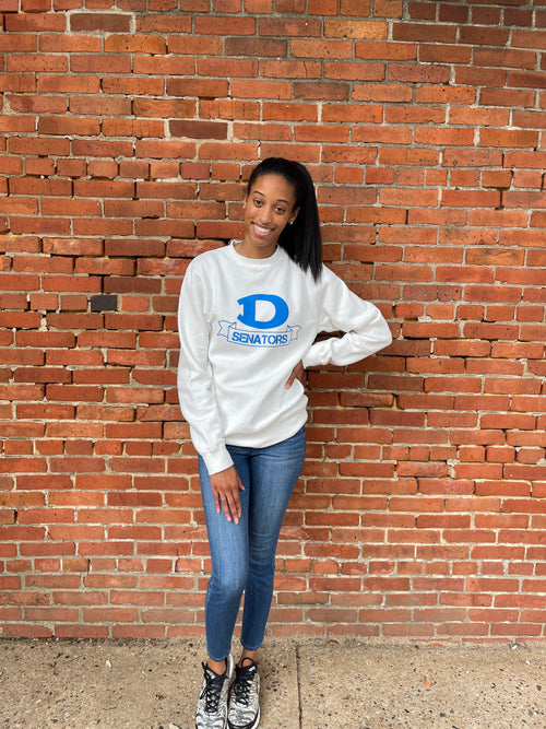 Dover Senators White Crewneck Sweatshirt
