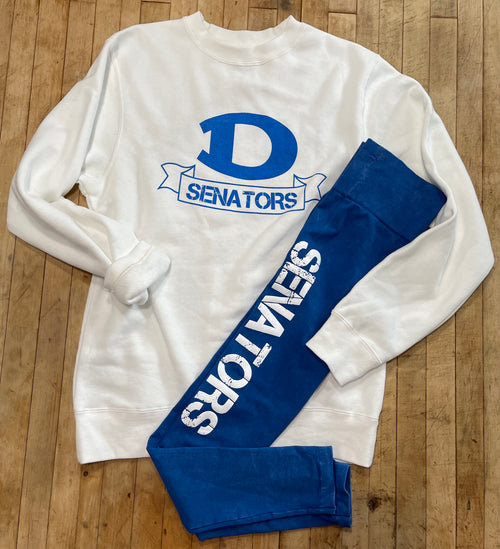 Dover Senators White Crewneck Sweatshirt