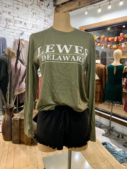 Lewes Delaware Block Long Sleeve Tee