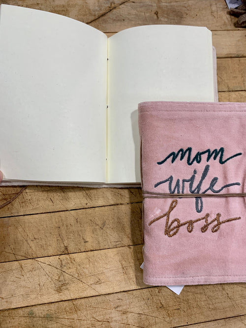 Mom/Wife Fabric Journal Notebooks