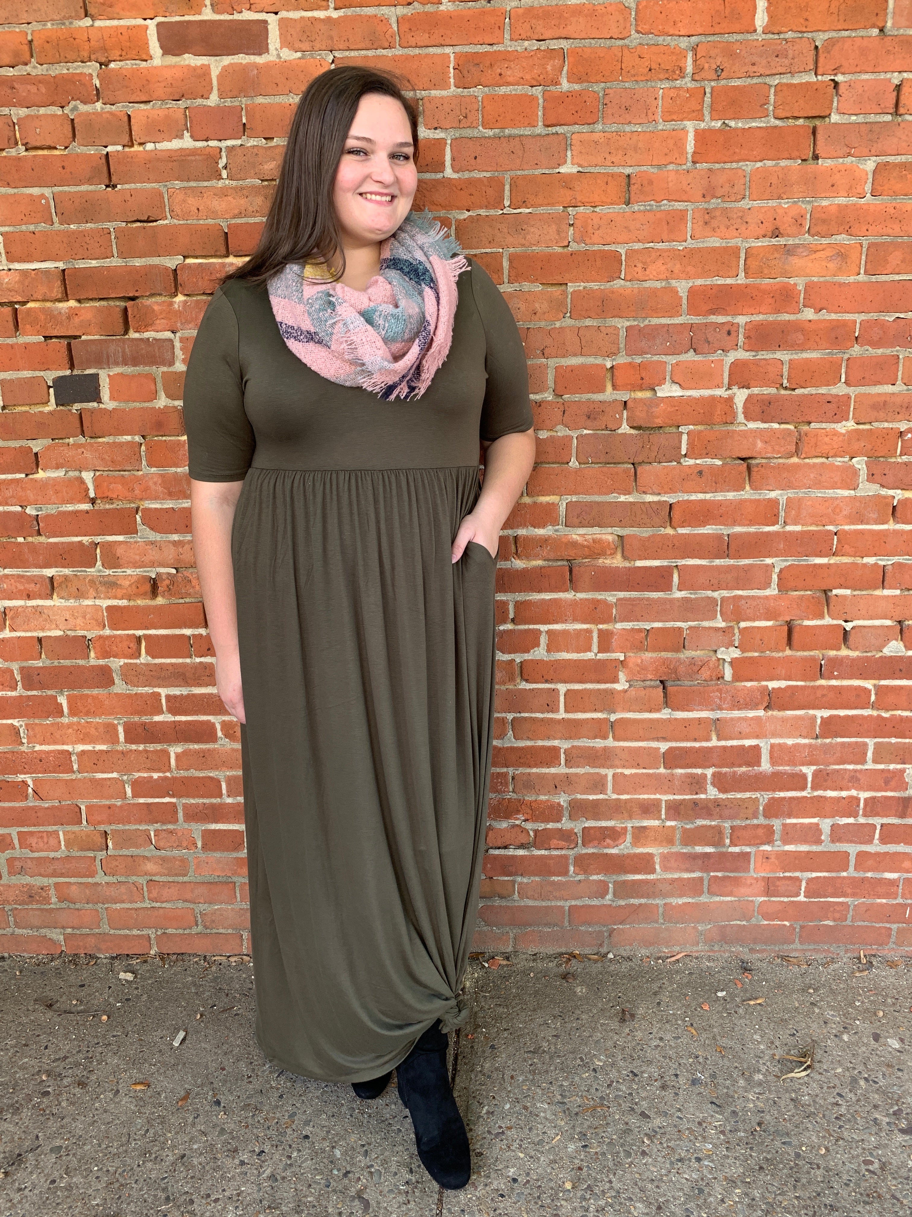 Bailey Maxi Dress in Olive