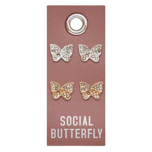 Social Butterfly Stud Earrings