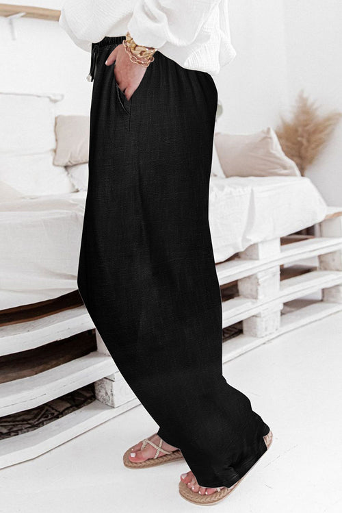 Luxury Linen Pants in Black