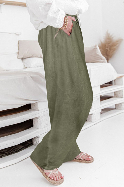 Luxury Linen Pants in Olive