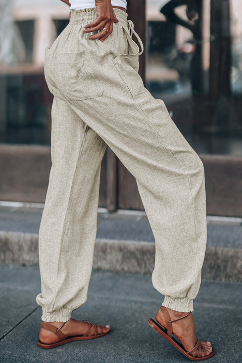 Sophia Stretch Linen Pants in Natural