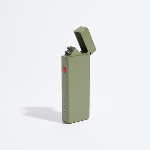 USB Slim Double Arc Lighter in Olive