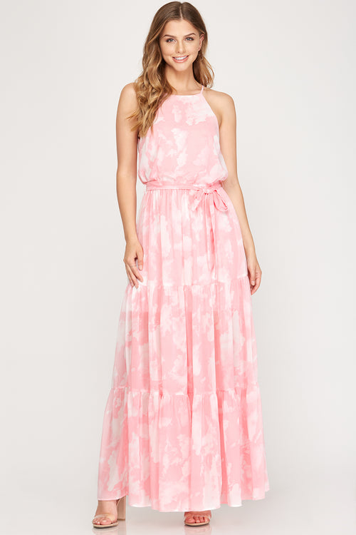 Spring Maxi Dress in Pink