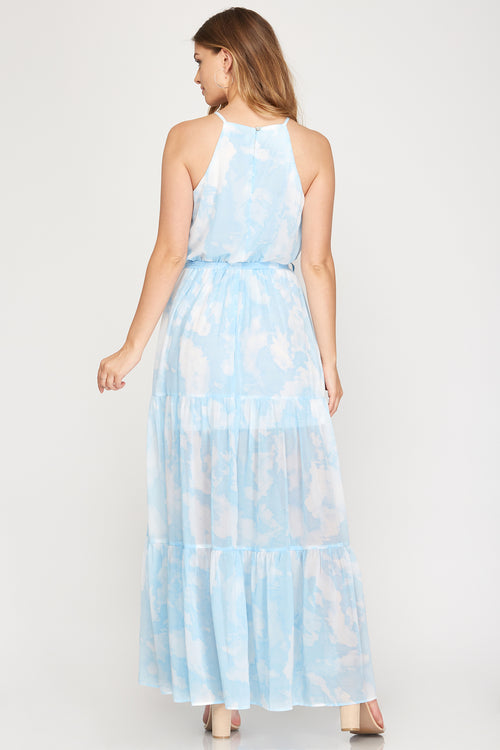 Spring Maxi Dress in Blue