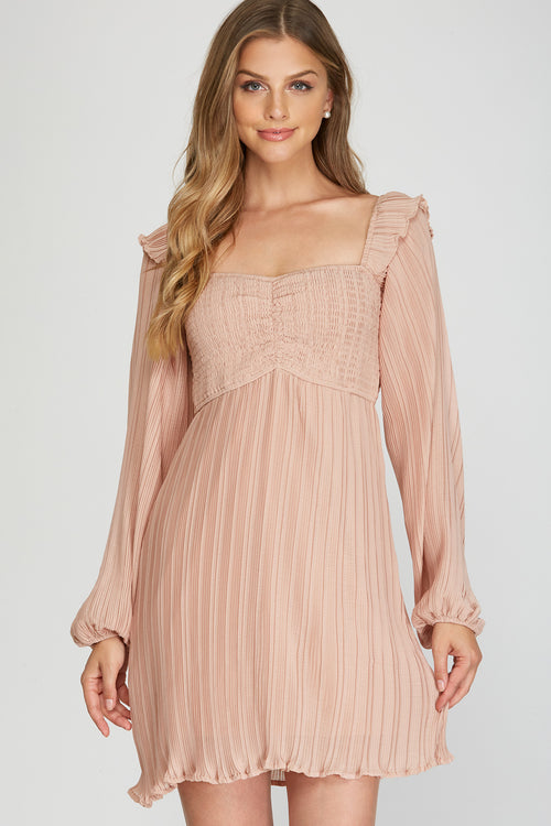 Jacob Long Sleeve Dress in Pink
