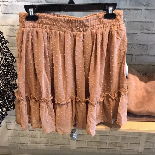 Morocco Chiffon Mini Skirt in Tan