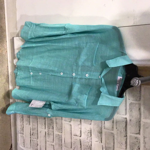 Beach Blouse in Soft Teal