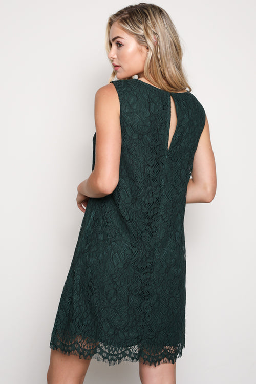 Lauren Green Lace Dress